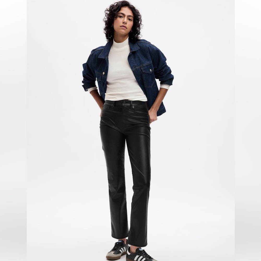 GAP High Rise Vintage Leather Slim Pants